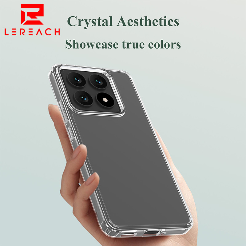 Lenuo & Lereach สําหรับ Xiaomi 15T Pro 14T Pro 15 17 Ultra 17 Pro Max 5G กรณีคริสตัลใสกันกระแทกพร้อมเทคโนโลยี Anti Yellowing TPU PC Hybrid Design
