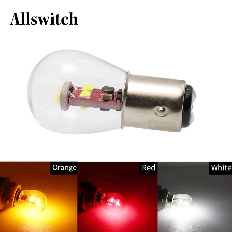 รถ LED 6W BA15S BAU15S PY21W BAY15D BA15D 1157 BAY15D P21/5W LED P21W BA15S 1156 R5W R10W ไฟเลี้ยวไฟ