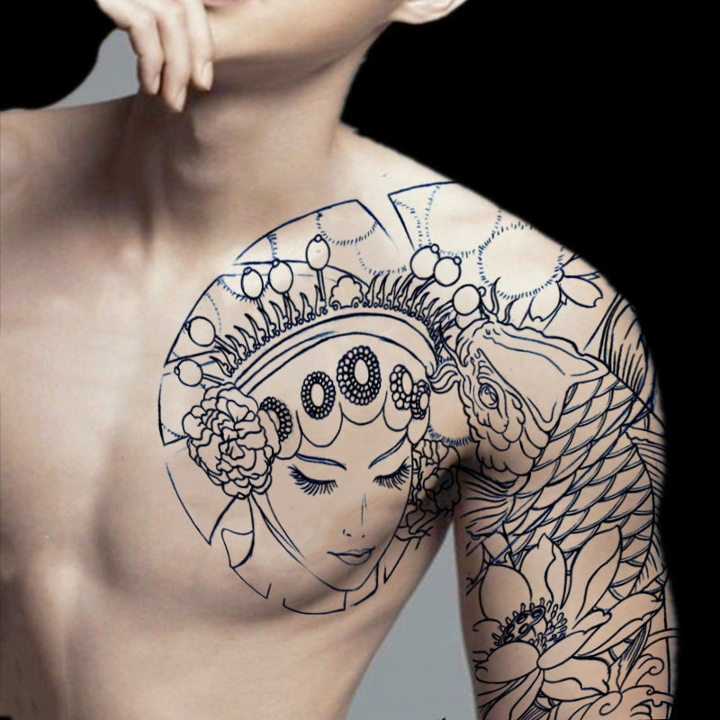 สติ๊กเกอร์รอยสักแขนขาเต็ม สมุนไพร น่ารัก แฟชั่น 2025 กันน้ำ สวมใสบาย ติดทน คุณภายสูง ขายดี