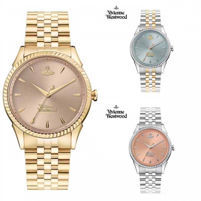 2024 สไตล์ใหม่ VIVENEN นาฬิกาข้อมือ Empress Dowager West Big Dial ผู้ชายผู้หญิงสไตล์เดียวกันนาฬิกาคู่ Mint สีเขียวสุภาพสตรีนาฬิกาแบรนด์ใหญ่นาฬิกาทอง vivigen สีชมพู Dial นาฬิกาข้อมือ vivigen นาฬิกาข้อมือ High-End ของขวัญ