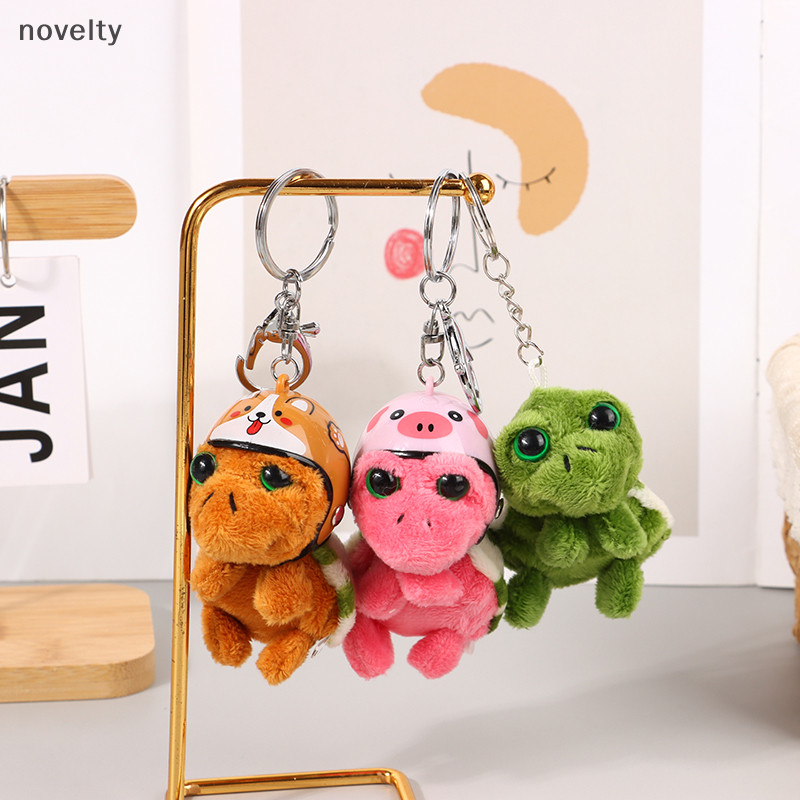 Nly Sea Turtle Helmet Keychain Cute Animal Doll Personal Charm Gift Pendant Bag N