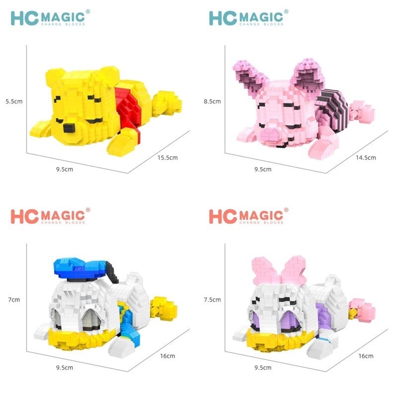 จิ๊กซอว์ เลโก้นาโนไซส์ XL - HC Magic 3010-3017 Sleepy Disney - Donald, Daisy, Pooh, Piglet, Marie, D