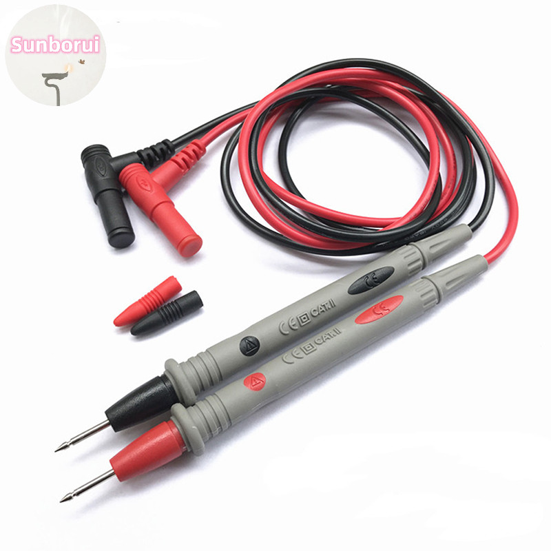 Sunborui 1 คู่ Universal Probe ทดสอบตะกั่ว Pin สําหรับมัลติมิเตอร์แบบดิจิตอลเคล็ดลับ Meter เครื่องทดสอบหลายเมตรตะกั่ว Probe ลวดปากกา 20A TH