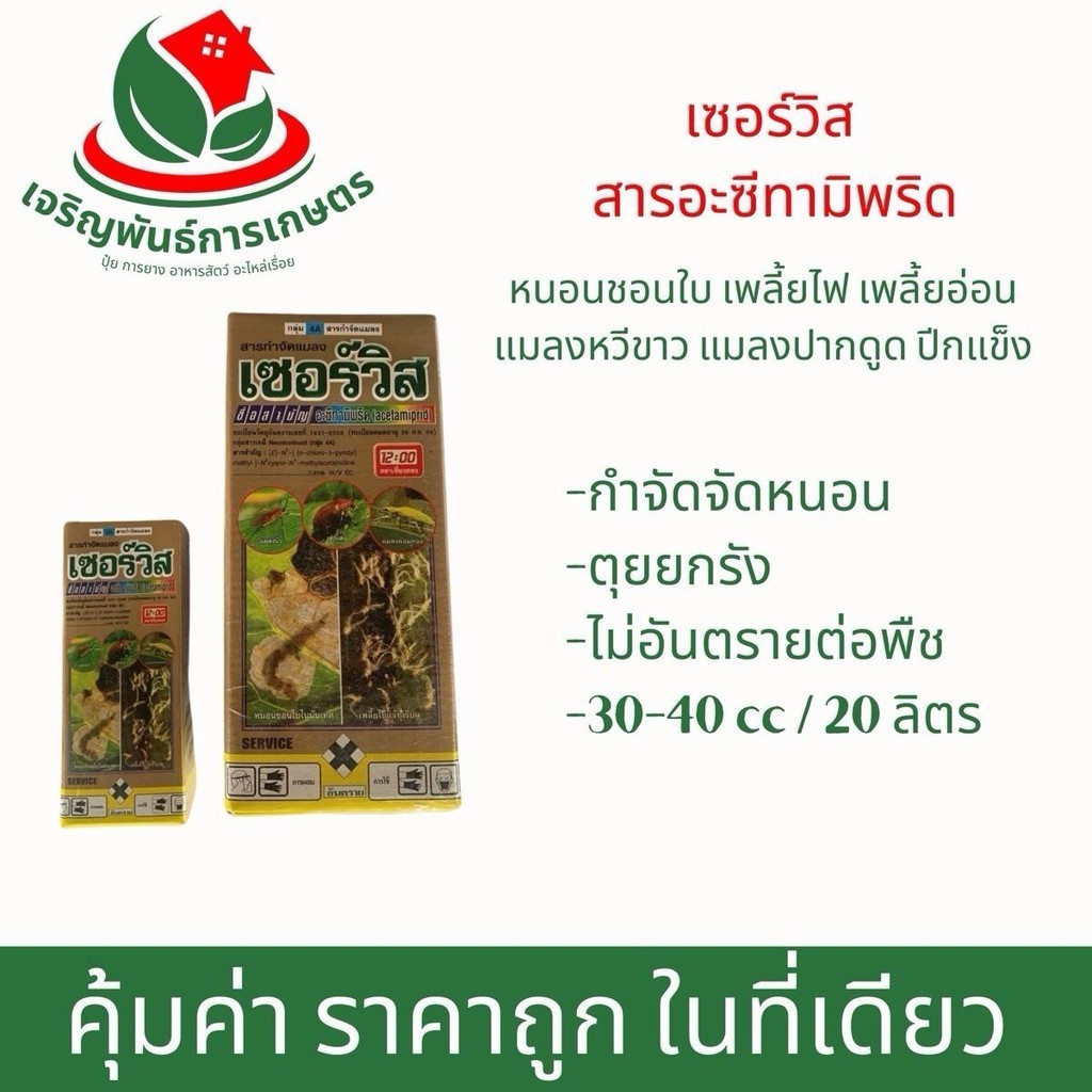 เซอร์วิส 500cc,1000cc สารดูดซึม กำจัดแมลง หนอน ด้วง เพลี้ยต่างๆ