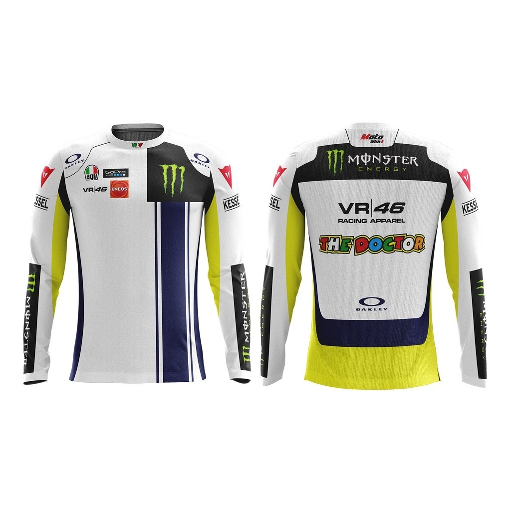 เสื้อยืดเสื้อแข่งกีฬา Yamaha Motogp Rossi Vr46 46