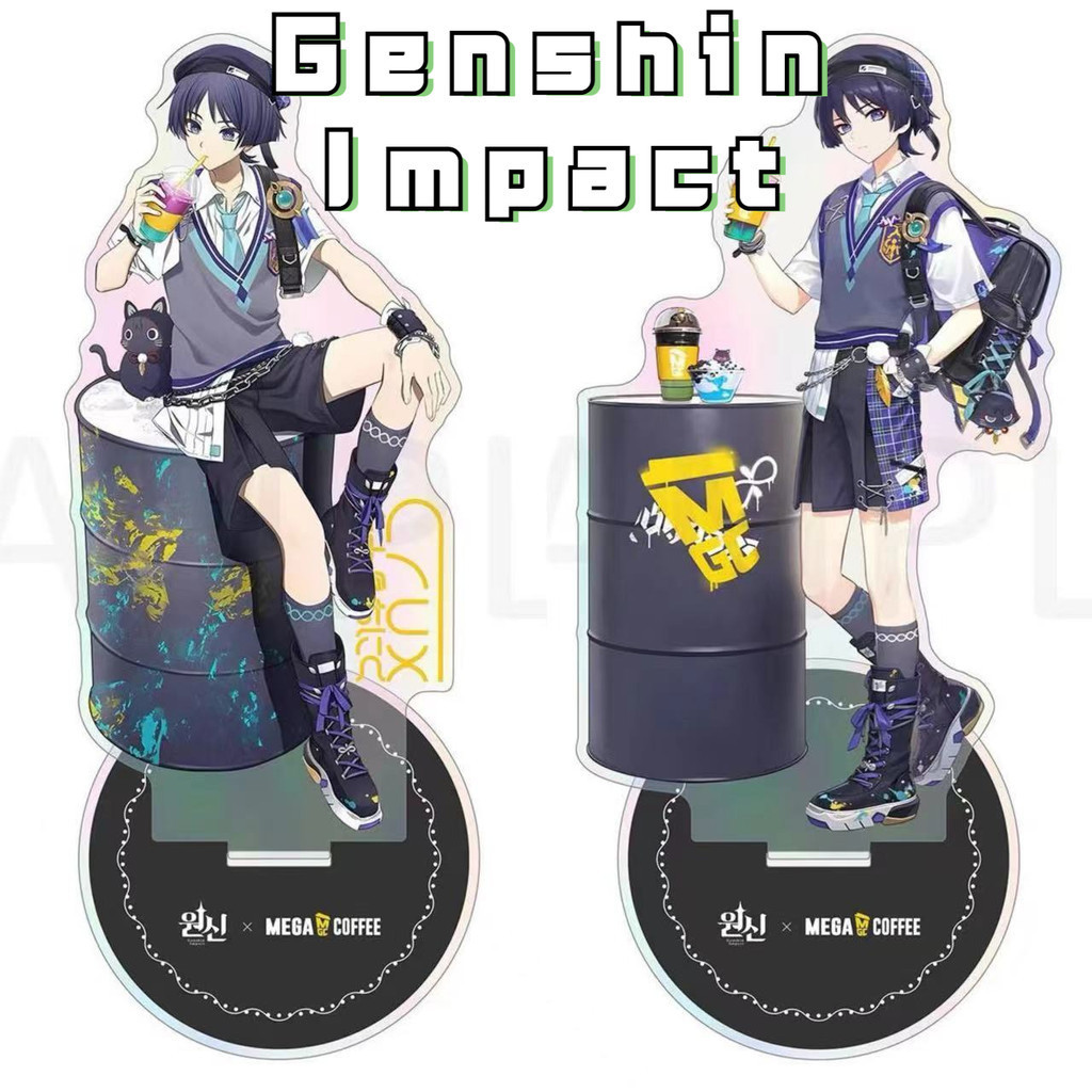 Genshin Impact Scaramouche/Kunikuzushi standee เครื่องประดับ 10 ซม.หลวมทหารเดสก์ท็อปตกแต่งของขวัญ