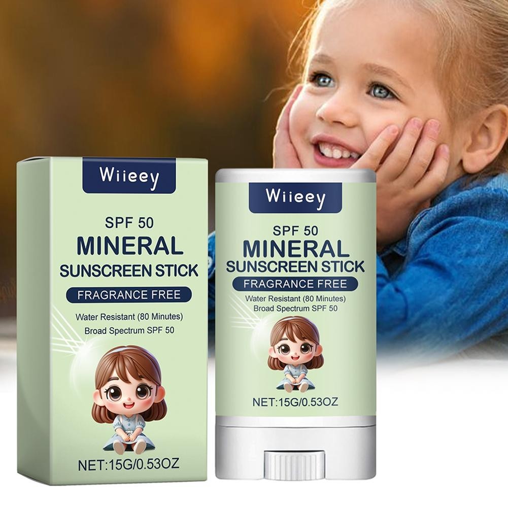 ครีมกันแดดสติ๊กสําหรับเด็ก Mineral Sunscreen Stick SPF 50 Moisturizing Face Stick Non-Sticky ครีมกันแดดบาร์สําหรับกลางแจ้ง Activi U8P2