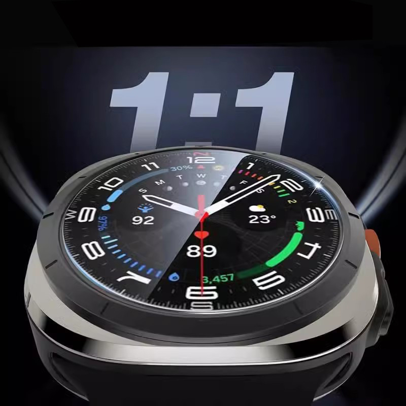 Wave Strap + ฟิล์มกระจกสําหรับ Samsung Galaxy Watch 7 Bracelet Sport NO Gap สายรัดข้อมือซิลิโคนสมาร์ทวอทช์สําหรับ Galaxy Watch7