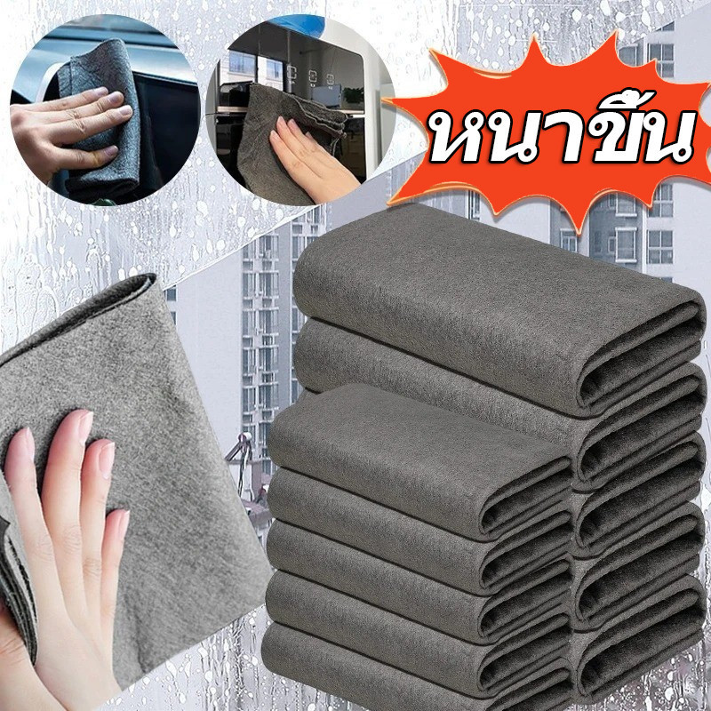 ผ้าขี้ริ้วล้างจานกระจกดูดซับน้ําในครัวเรือน / ผ้าทําความสะอาดใยวิเศษอเนกประสงค์