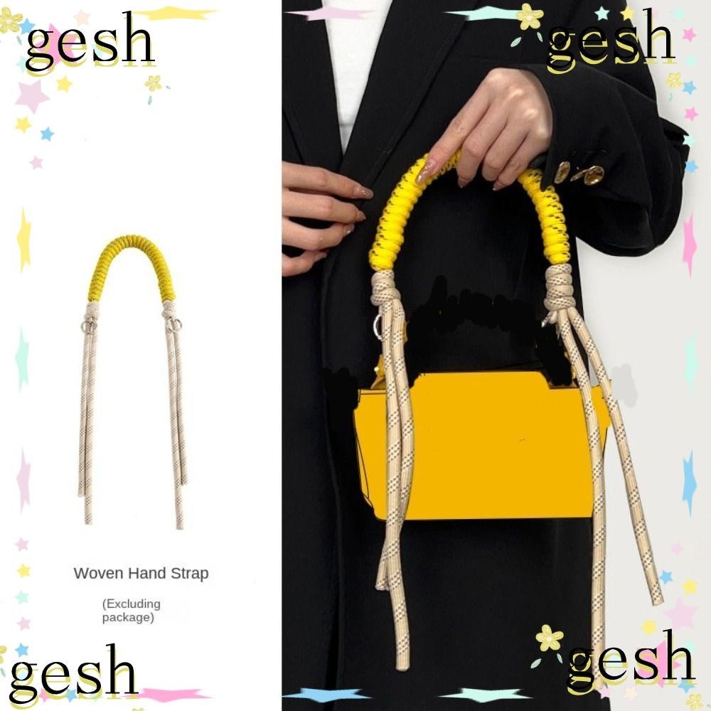 Gesh1 สายกระเป๋า, สายรัดทออเนกประสงค์แบบถัก, อุปกรณ์เสริม Mini Bag HandMade กระเป๋าสะพายไหล่กระเป๋าถือ
