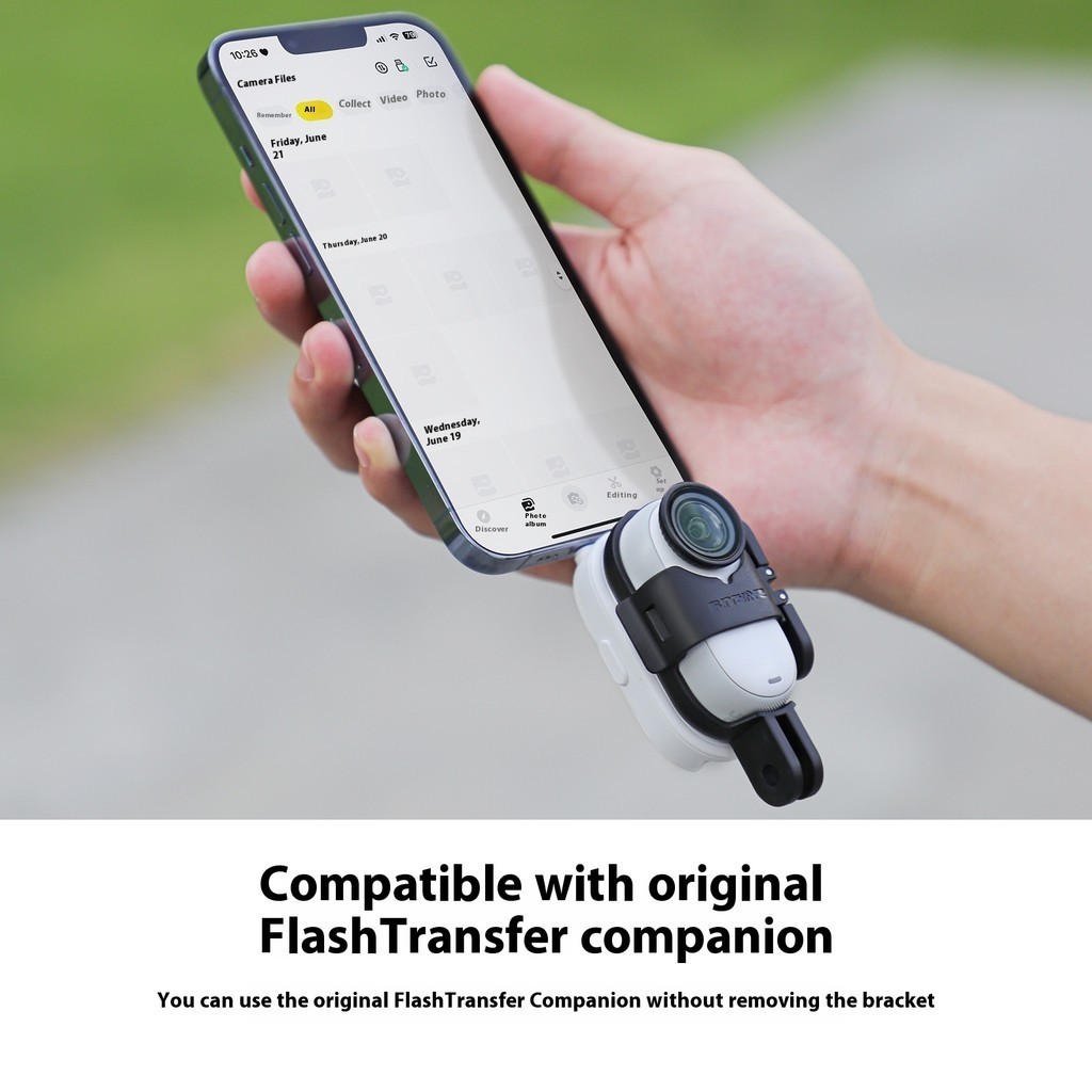 Sunnylife เหมาะสําหรับ Insta360 GO 3S/GO 3 แนวนอนแนวตั้งยิงวงเล็บกรอบอะแดปเตอร์ขยาย Quick Release อุปกรณ์เสริม