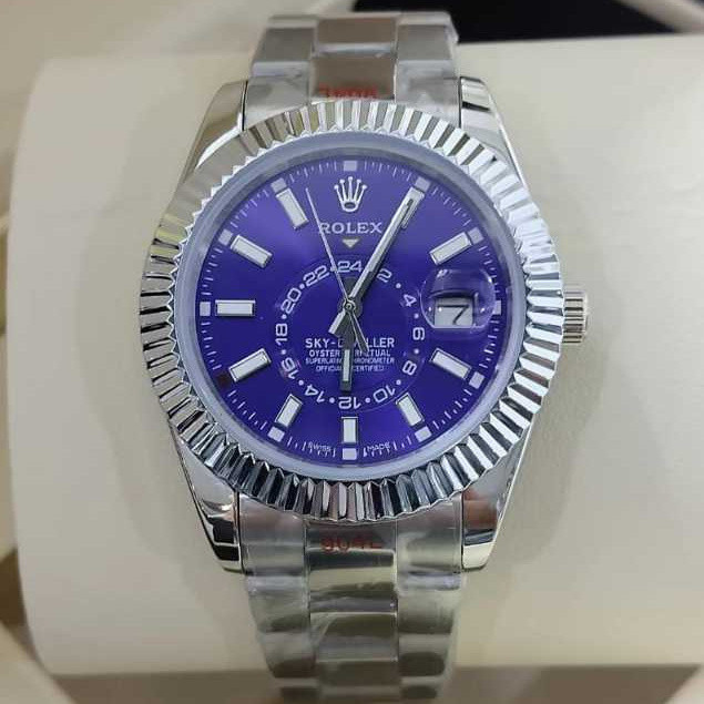 นาฬิกากลไกอัตโนมัติ Rolex, Sky Dweller Sky Sky, 42mm, กระจกแซฟไฟร์, เหล็ก 904L