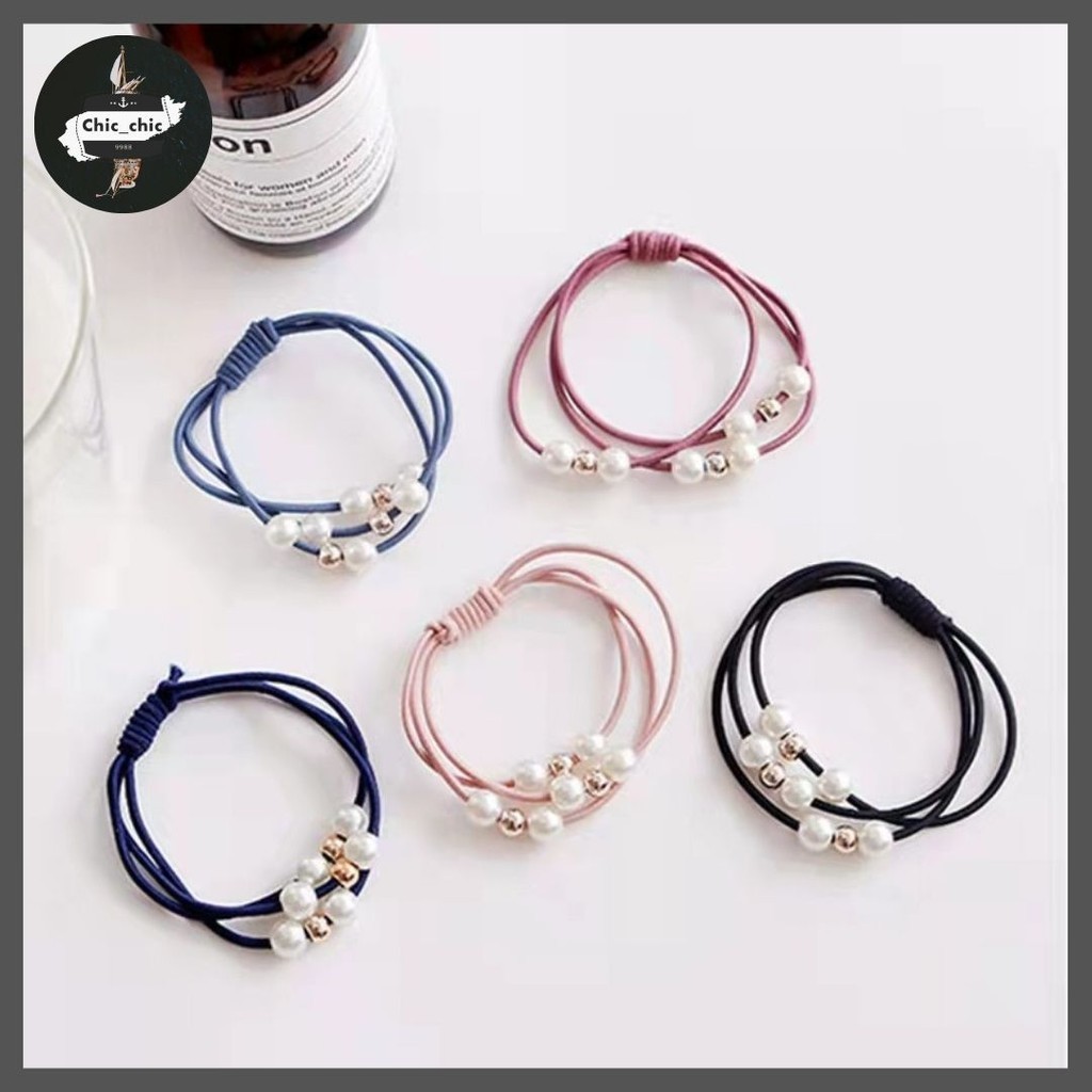 หนังยางเกาหลี ไข่มุก (ขายเป็นเส้น) สไตล์เกาหลี #M-0004