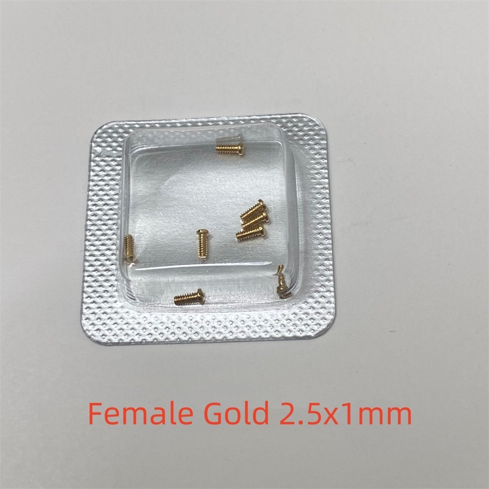 8 ชิ้น 2.5x1 มิลลิเมตร/3x1 มิลลิเมตรนาฬิกาฝาหลังสกรู Slotted สกรูสําหรับนาฬิกา Cartier