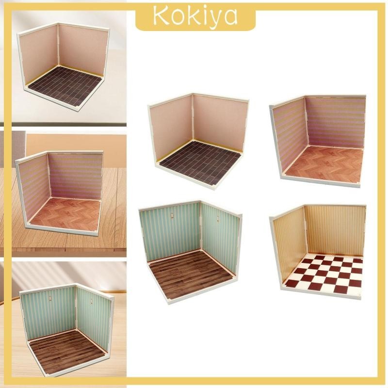 [เปลือก] ฉากฉากหลังขนาด 1:12, พื้นหลังห้องนั่งเล่นจําลอง, ฉากแสดงไลเอาท์, ตู้โชว์โมเดลยานพาหนะสําหรับรถยนต์มินิ หล่อ