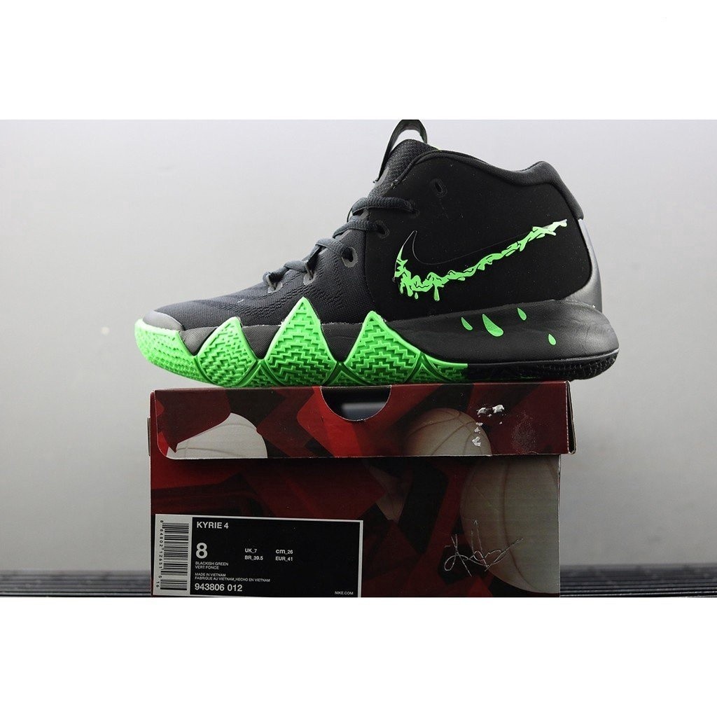 Original Kyrie 4 Halloween blackrage Green รองเท้าบาสเก็ตบอลสำหรับผู้ชาย