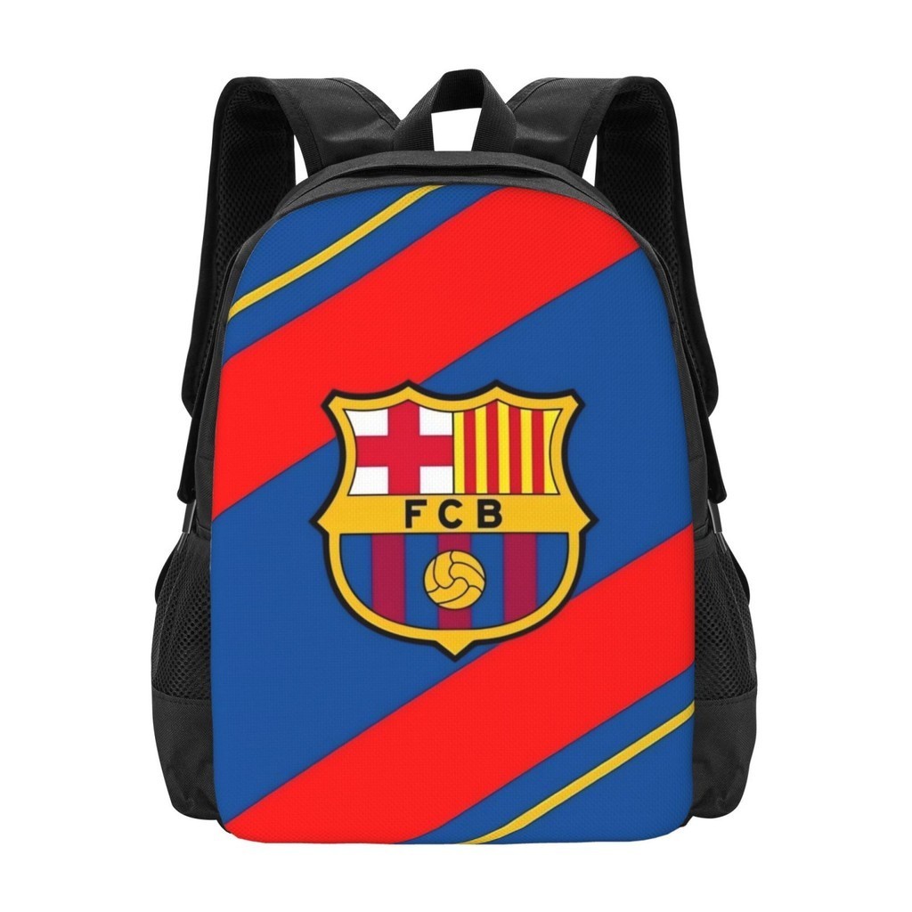 Futbol Club Barcelona กระเป๋าเป้สะพายหลังแฟชั่นความจุขนาดใหญ่กระเป๋านักเรียน Unisex
