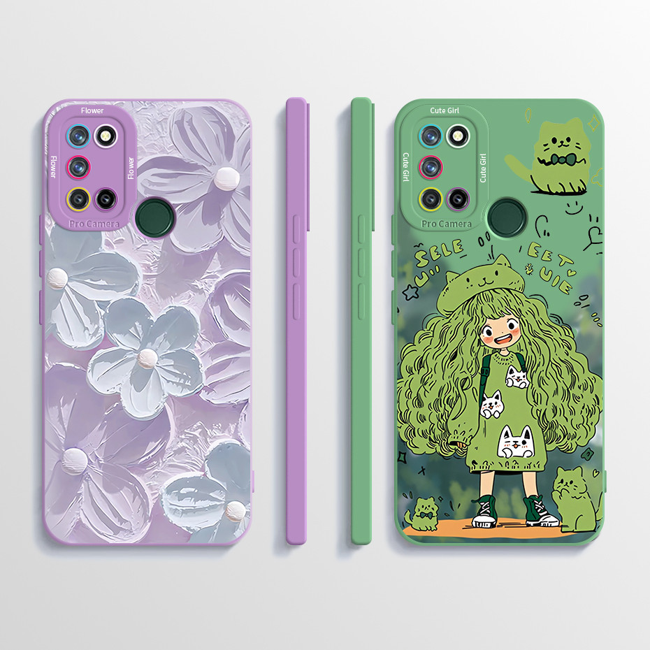สําหรับoppo Realme C17 RMX2101 7i RMX2103 เคสโทรศัพท์RealmeC17 Realme7iซิลิโคนอ่อนนุ่มTPUพิมพ์รูปแบบกันกระแทกปกหลัง