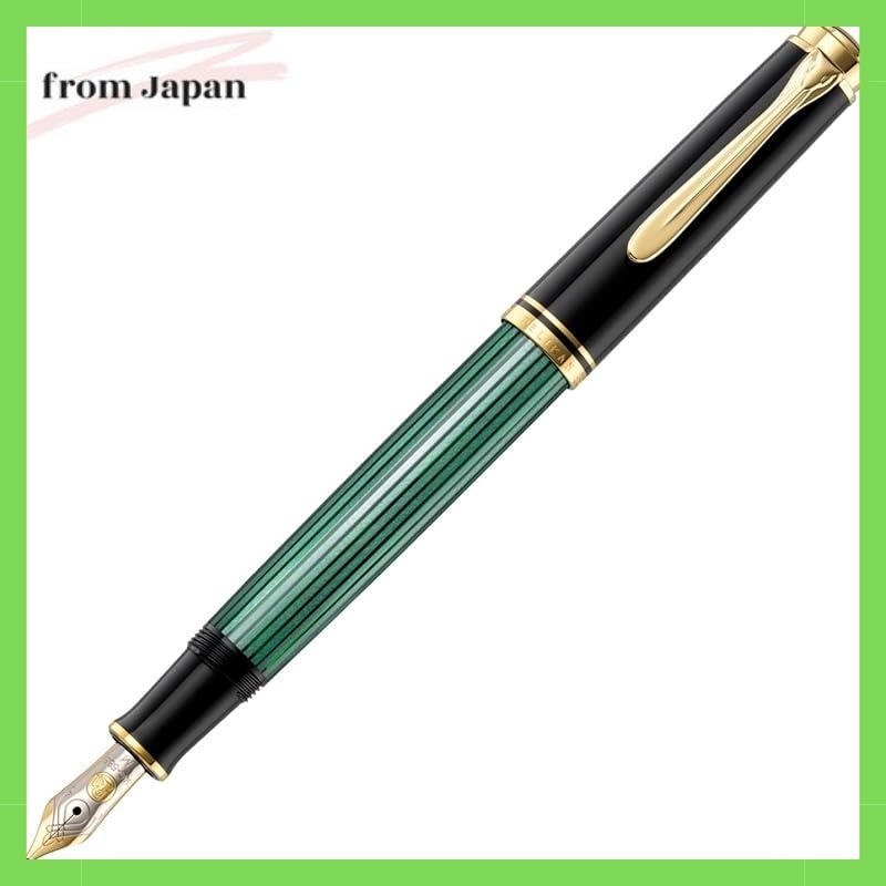 Pelikan Souverän M400 Fountain Pen F Fine Green Stripe Imported Model
