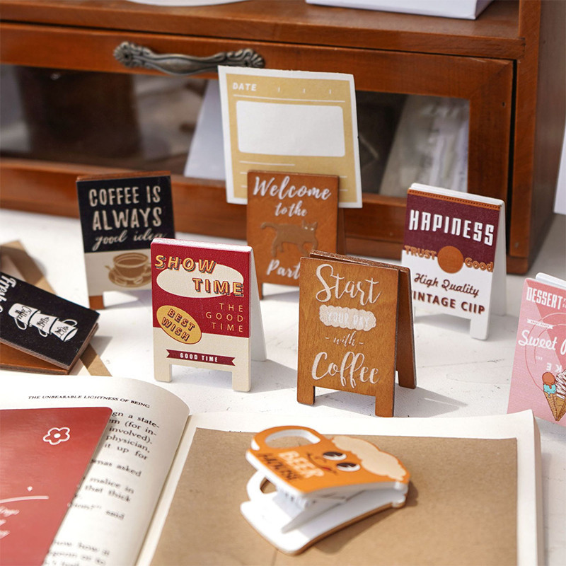 Creative Vintage Photo คลิปไม้ผู้ถือ Memo Note Card Binder คลิปสไตล์โบราณสําหรับ Home Office ตกแต่งเครื่องประดับ
