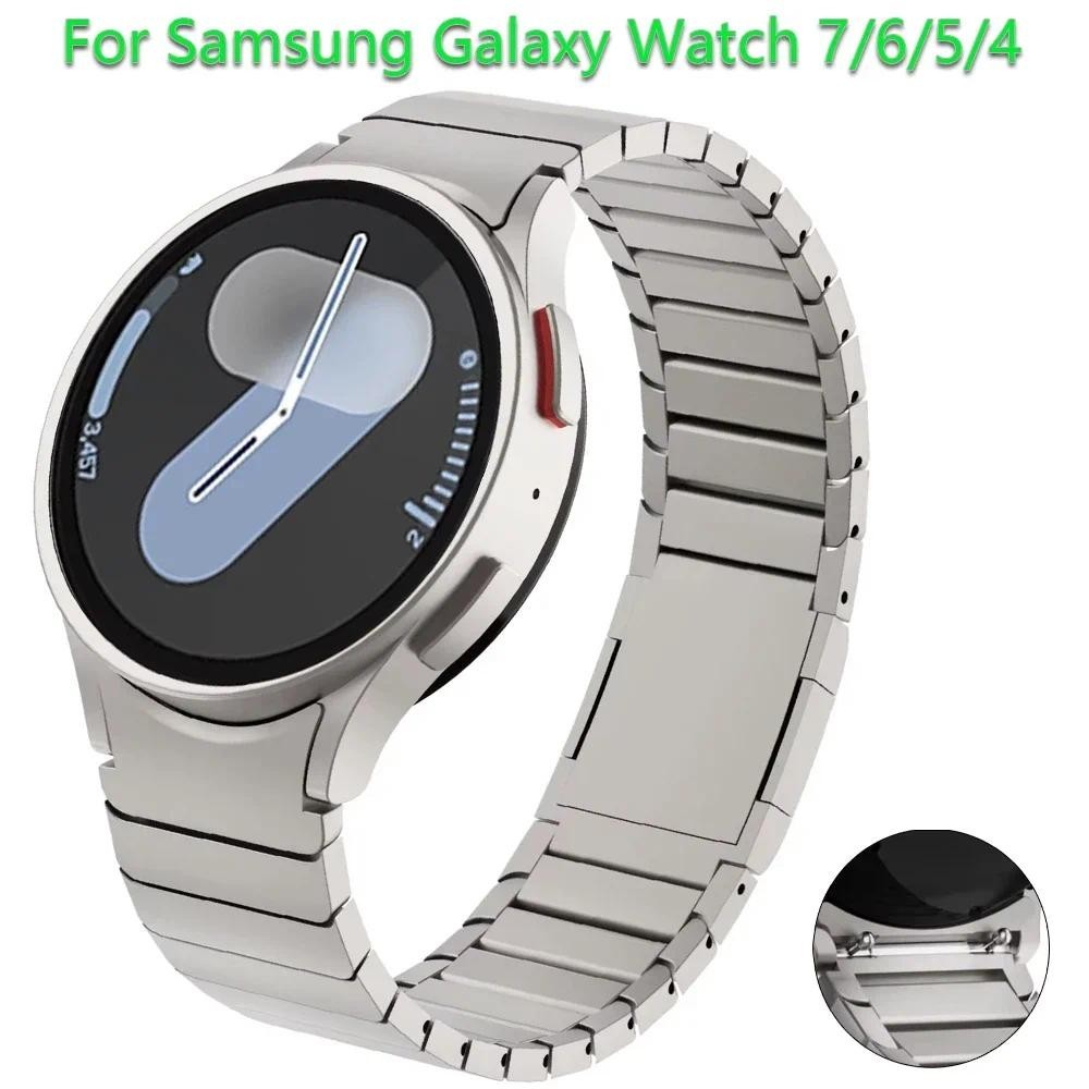 SAMSUNG ไม่มีช่องว่างสายสแตนเลสสําหรับ ซัมซุง กาแลคซี นาฬิกา7 6 5 4 40มม.44มม.6คลาสสิก47มม.43มม.แม่เหล็กวง5มือโปร 45มม.สร้อยข้อมือ