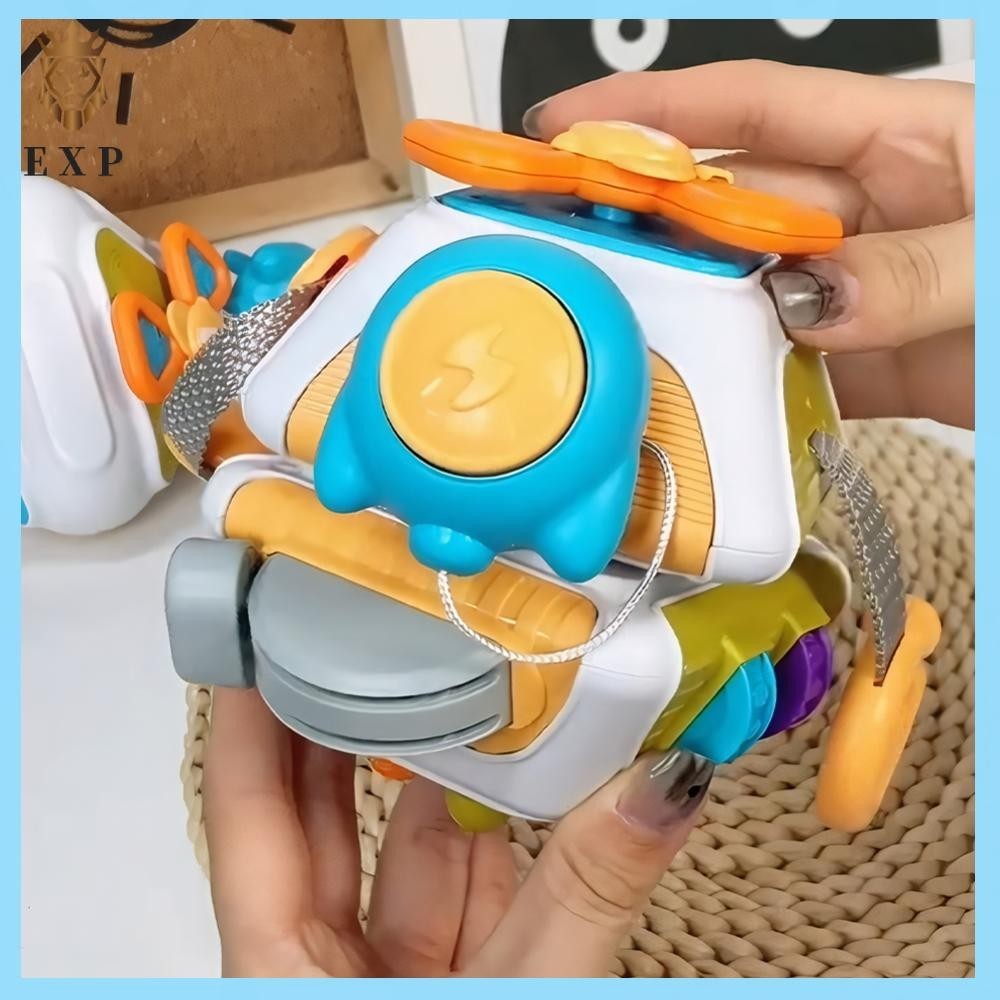 [explosion1.th] 10 in 1 Baby Busy Board Cube Montessori Sensory ของเล่นสําหรับเด็กวัยหัดเดิน 1-3 ปี