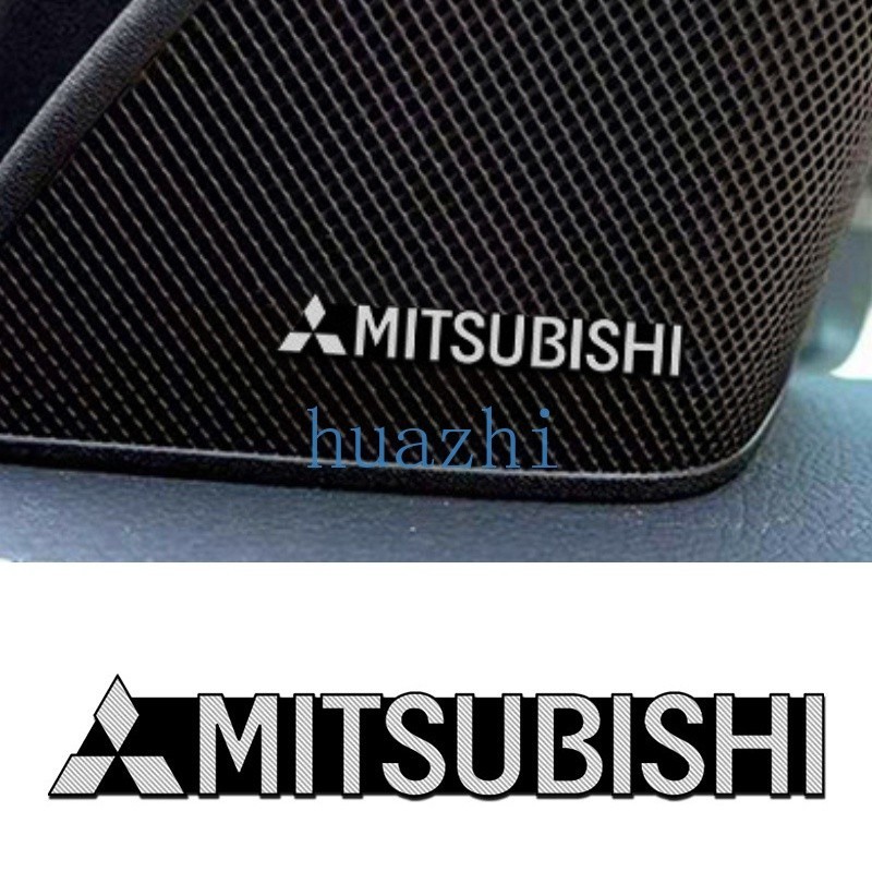Hz 3D อลูมิเนียมสัญลักษณ์ภายในลําโพงป้ายสติกเกอร์รถอุปกรณ์เสริมสําหรับ Mitsubishi Xpander ASX Challenger Triton Storm Mirage g4 Expander Lancer Outlander Pajero Attrage