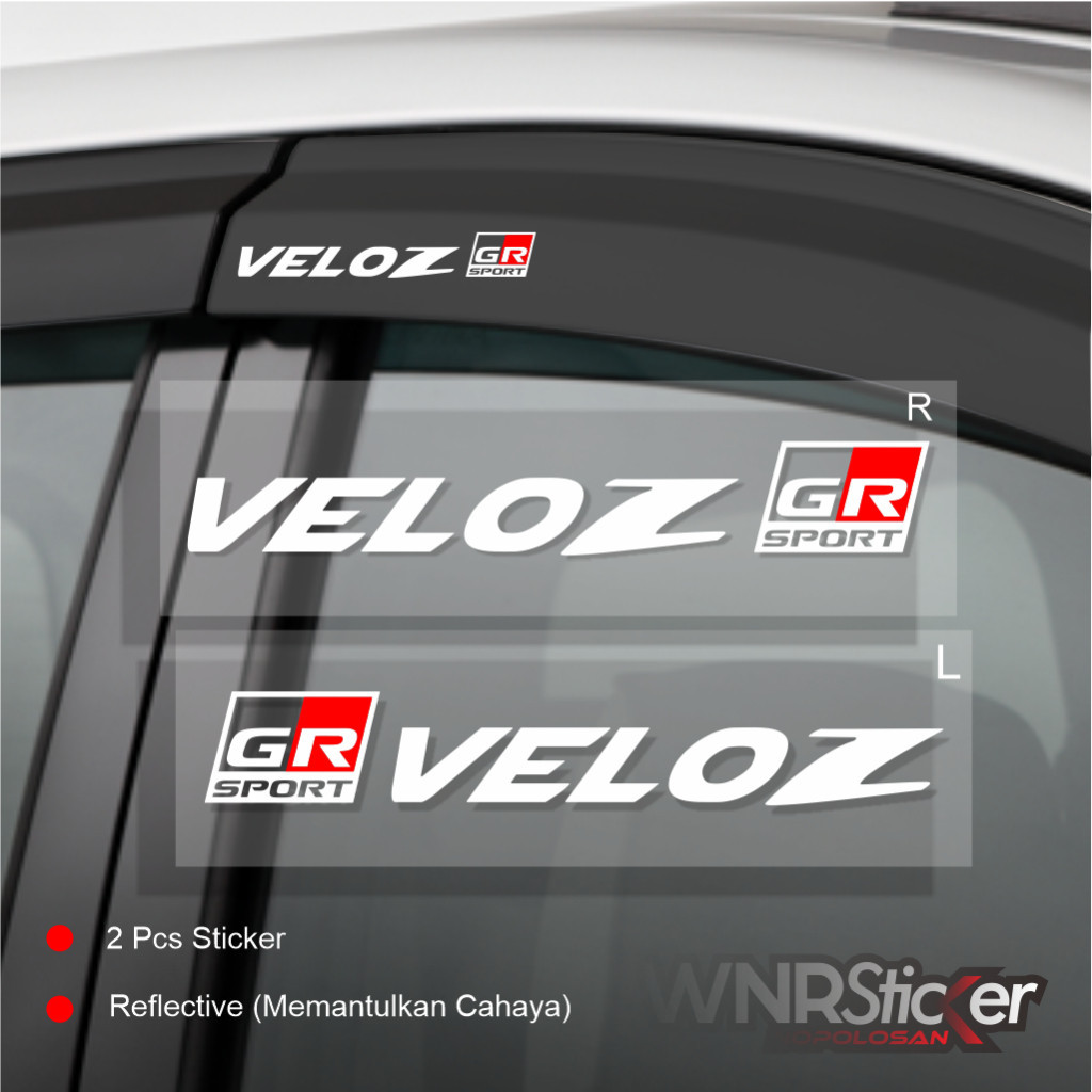 Veloz gr สติ๊กเกอร์วาริชั่นรางน้ําสปอร์ต 1 ชุด มี 2 สติ๊กเกอร์