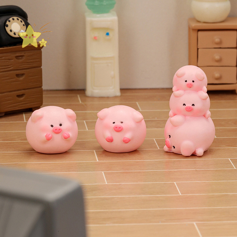[JBTH] หมูน่ารักตุ๊กตาสัตว์รุ่น Micro Landscape Home Decor Miniature Fairy Garden อุปกรณ์ตกแต่ง [JB]