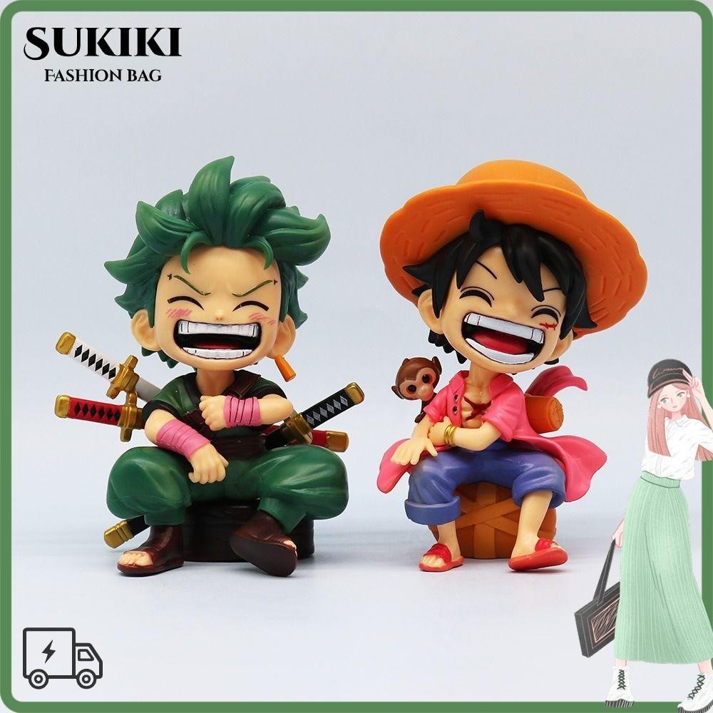 Sukiki Action Figure, Luffy Zoro การ์ตูนอะนิเมะญี่ปุ่นรุ่น, PVC คอลเลกชันของเล่น Sanji Nami รุ่น Q ตุ๊กตาตกแต่ง