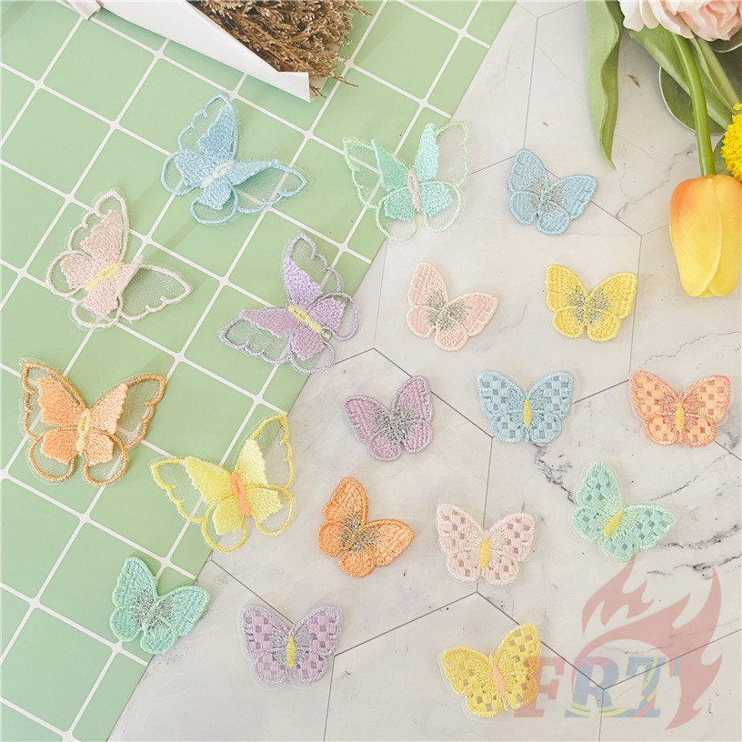 ❀ แพทช์ผีเสื้อ Organza 3D ❀ 1 PC DIY ผ้า Applique เย็บปักถักร้อยเย็บบนแพทช์อุปกรณ์ตกแต่ง