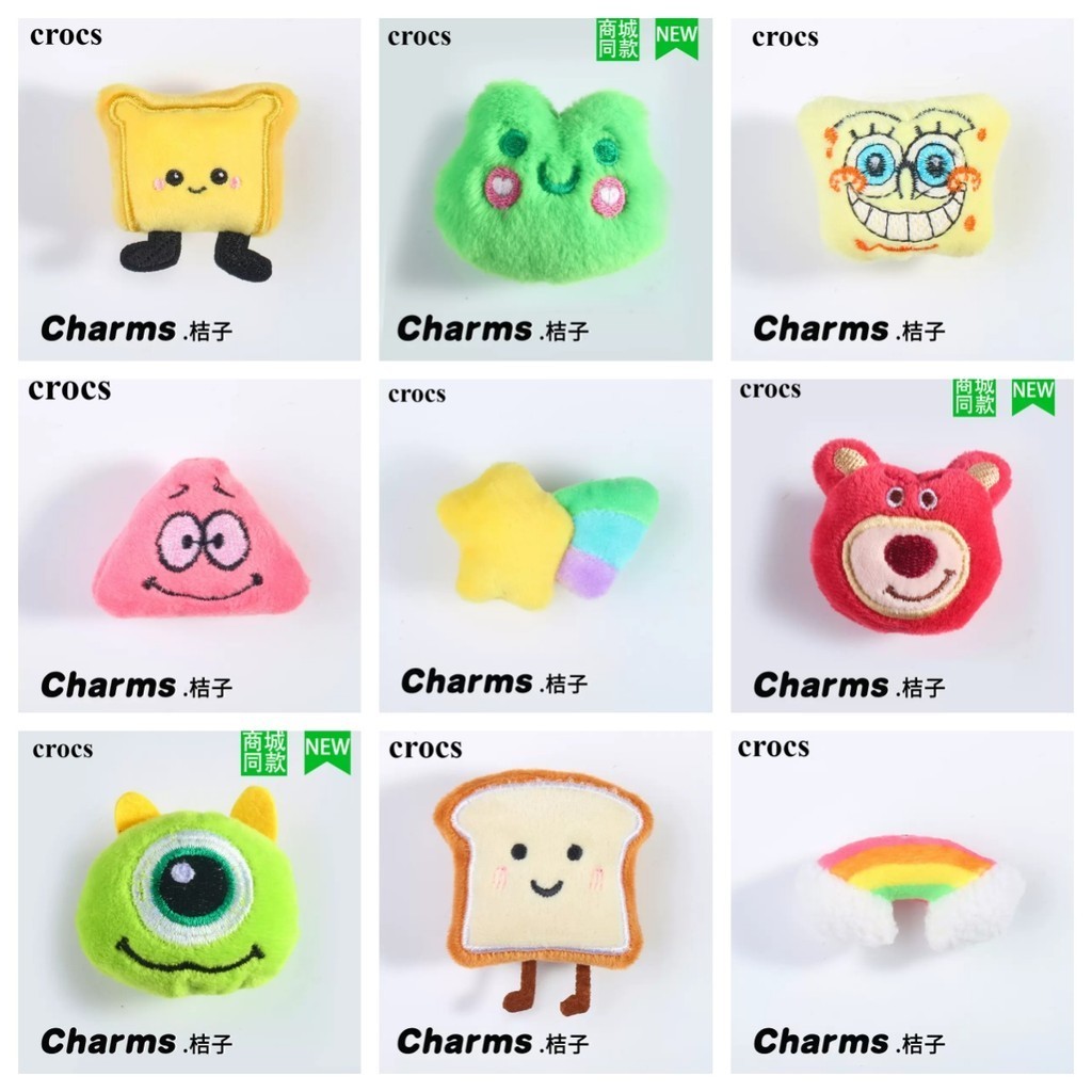Crocs Jibbitz Charm รองเท้าผ้าใบตุ๊กตาการ์ตูน 3D ดอกไม้หัวเข็มขัดตกแต่งด้านบน