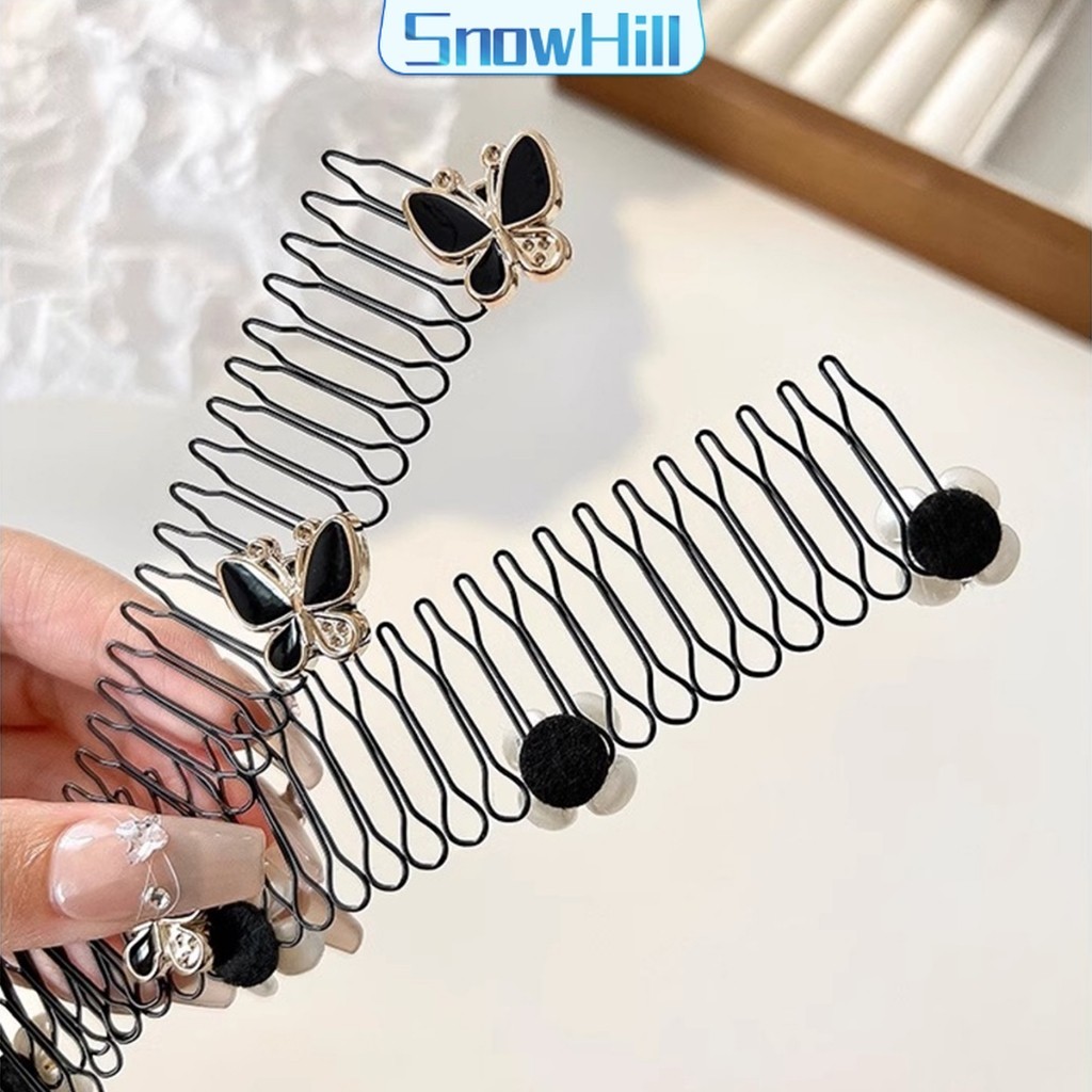 S.H หวีสับผม ลายดอกไม้ และไม่มีรอยต่อ ระดับไฮเอนด์ เก็บผมเร็ว Hair Accessories - รูปที่ 4