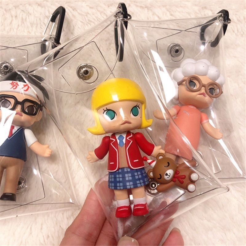 💥 hot sale 💯 ถุงใส่ลาบูบูั PVC Labubu ใส กันฝุ่น ขนาดเล็ก สําหรับห้อยตุ๊กตา Pop Mart Bear Labubu ตุ๊กตา 18ซม