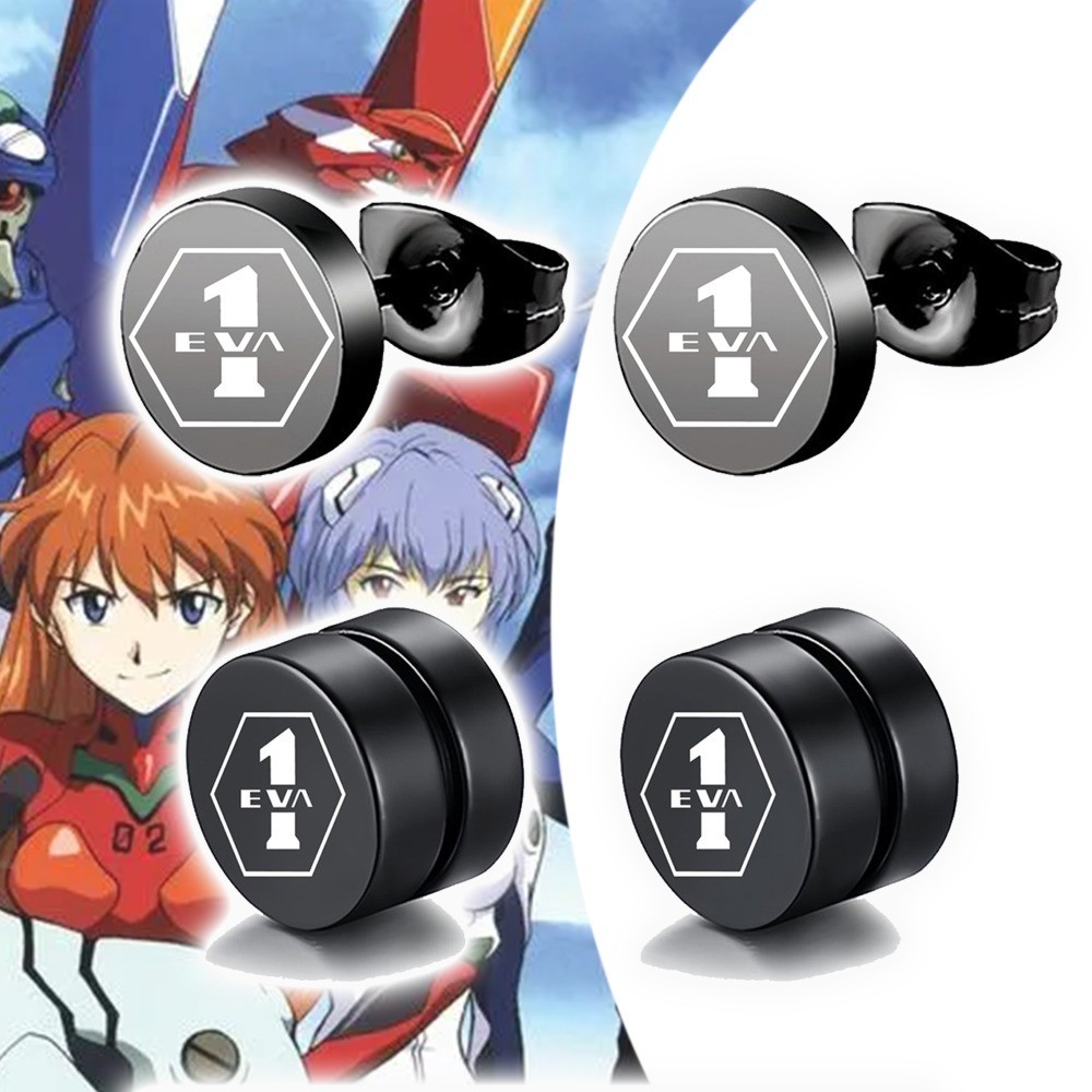 อะนิเมะ Eva ต่างหู NEON GENESIS EVANGELION Ayanami Rei Sōryzuka Rangurē หูคลิปชายหญิงแฟชั่นฮาโลวีนคอสเพลย์อุปกรณ์เสริม