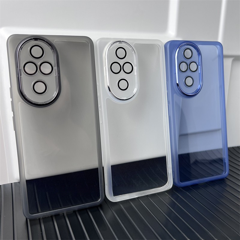อะคริลิแก้วเลนส์ฟิล์มเคสโทรศัพท์สําหรับhonor 200 Pro 200Pro 5GหรูหราTPUซิลิโคนอ่อนนุ่มป้องกันกล้องโปร่งใสปกหลัง