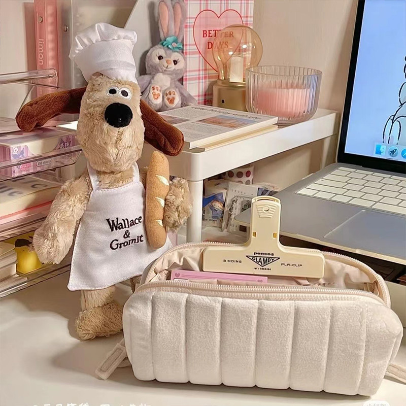 สร้างสรรค์ที่เรียบง่ายขนมปังกรณีดินสอนุ่มความจุขนาดใหญ่การจําแนกการจัดเก็บกล่องดินสอมัลติฟังก์ชั่รายการถุงเก็บ - รูปที่ 2