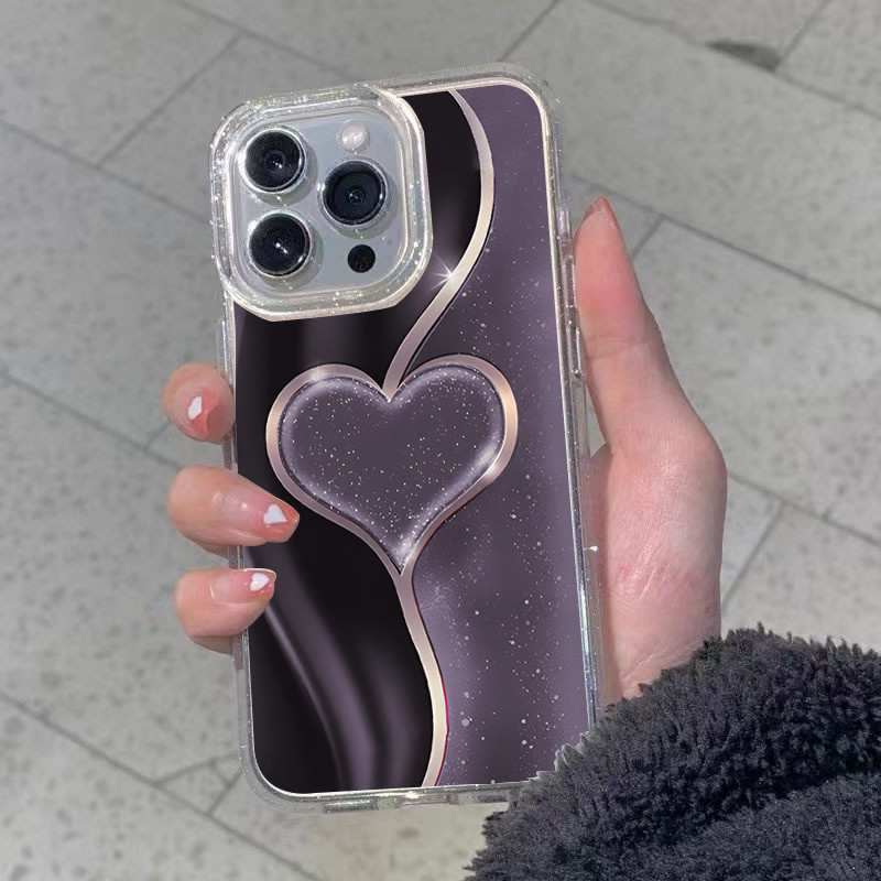 TPU GOOD เคสไอโฟน นิ่มกันกระแทก เคสโทรศัพท์ เคสไอโฟน 11 12 14 15 13 Pro Max XR XS X 7 8P รักเรืองแสง เรืองแสง