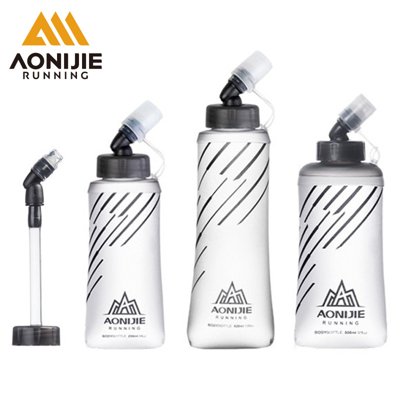 Aonijie SD21 Soft Flask พับ 250ml 420ml ขวดน้ํา Hydration Water กระเพาะปัสสาวะสําหรับวิ่งมาราธอนขี่จักรยาน Trail เดินป่า