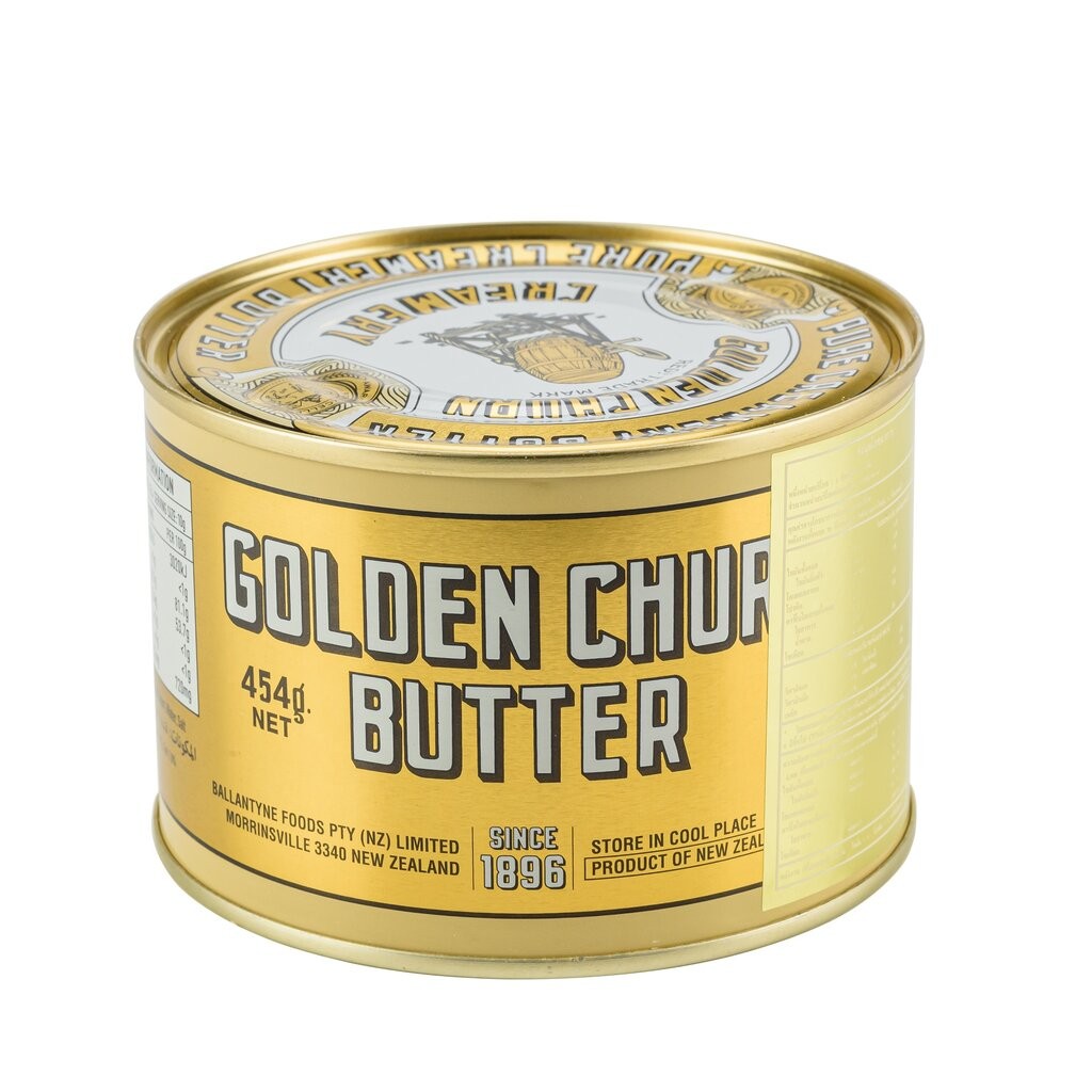 🧀 เนยถังทอง Golden Churn Butter เนยเค็มแท้ ระดับพรีเมี่ยม ขนาด 454 กรัม จากประเทศนิวซีแลนด์ 🧀 . 📍ผลิตจากนมโคแท้