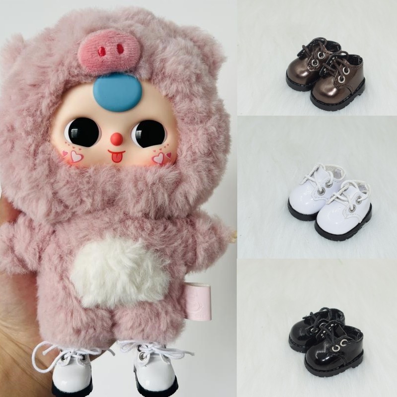 ตุ๊กตารองเท้าสําหรับทารก ThreeV3/17 ซม.Labu ตุ๊กตา Mini Bright รองเท้าหนัง DIY Dress Up ของเล่นรองเท้า 3.8*3*24 ซม.