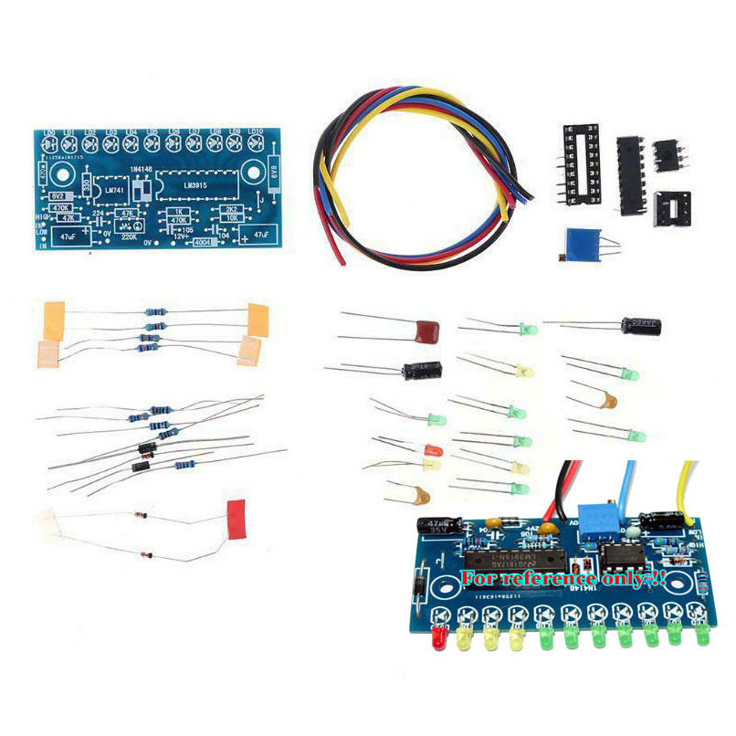 LM3915 10 LED Audio Level Indicator DIY Kits VU Meter Preamp Amplifier Indicate