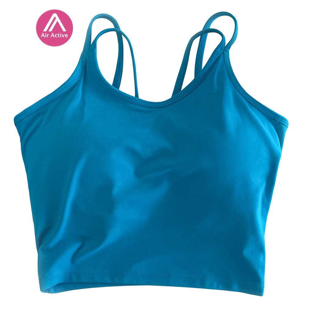 Yoga Sports Bra Fixed Pads Double Slings Moisture-wicking