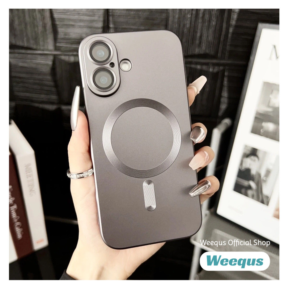 พร้อมตัวป้องกันเลนส์เคสแม่เหล็กสําหรับiphone 16 Pro Max 16 Plus 15 Pro Max 15 Plus 14 13 Pro Max 12 Pro Max 11 Pro Max Softปกหลังสําหรับชาร์จไร้สาย