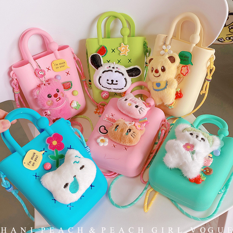 Jfory Holes Bag Chic Double Strap Crossbody Bag ที่ถอดออกได้ซิลิโคนกระเป๋าอเนกประสงค์ Bogg Bag