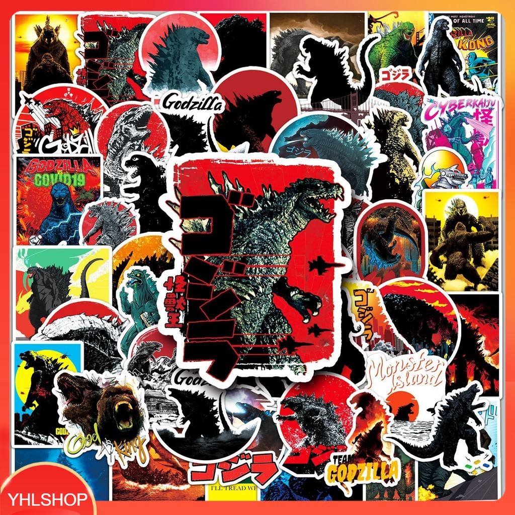 🎭พร้อมส่ง🎭 50ชิ้น สติกเกอร์ หนัง ก็อดซิลล่า Godzilla Movie Sticker