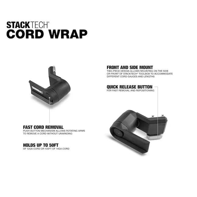 Toughbuilt TB-B1-A-31 STACKTECH พลาสติกพันสายไฟ Stackable ToolBox พิเศษสายไฟ Winder คงที่เชือกลวด Organizer อุปกรณ์เสริม