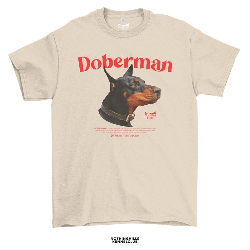 เสื้อยืดลาย DOBERMAN (โดเบอร์แมน)Classic Cotton Unisex by 【Nothing Hills】โดเบอร์แมน S-5XL