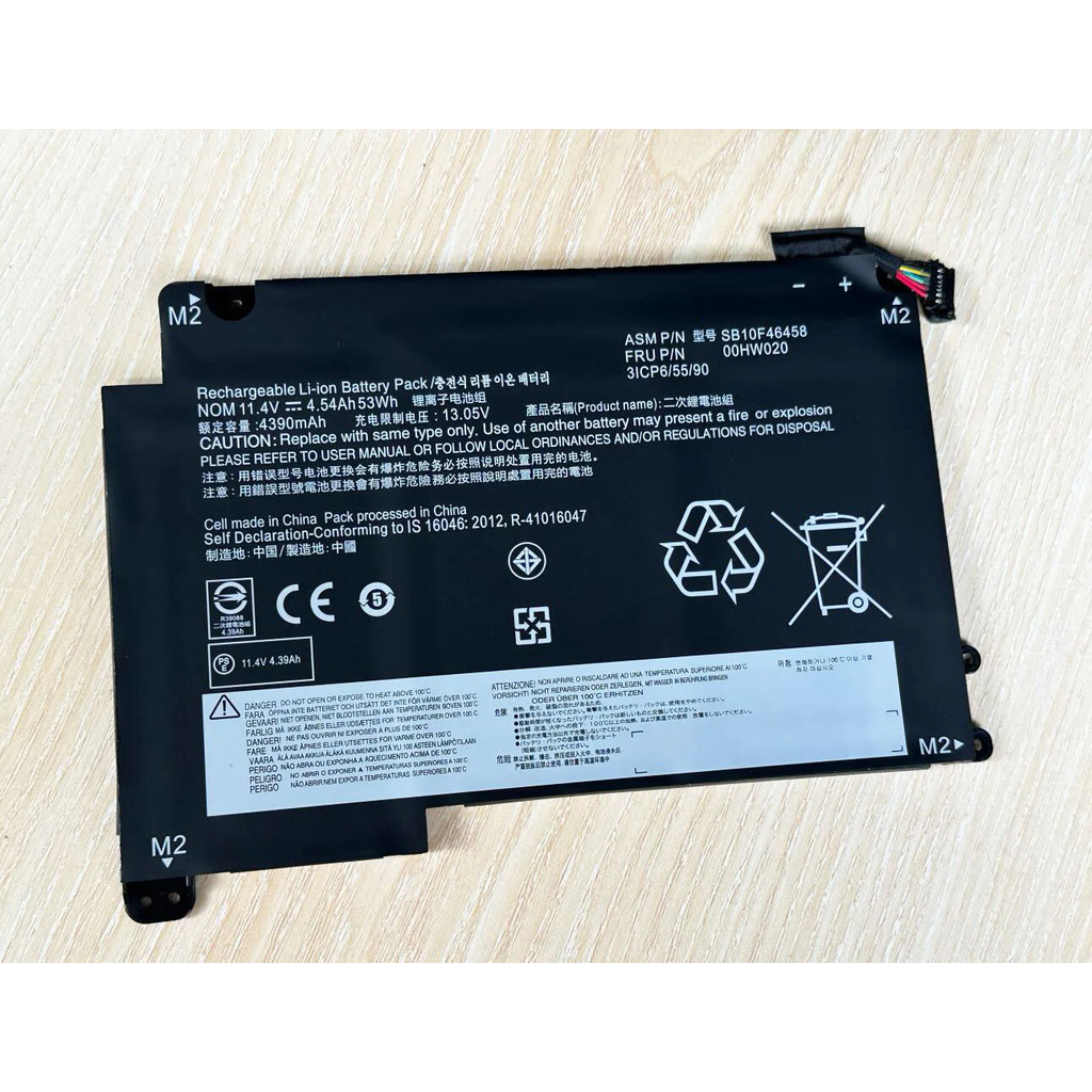 11.4V 53Wh แล็ปท็อป Battery For LENOVO ThinkPad P40 Yoga 460 Yoga 14 SB10F46458 00HW020 00HW021