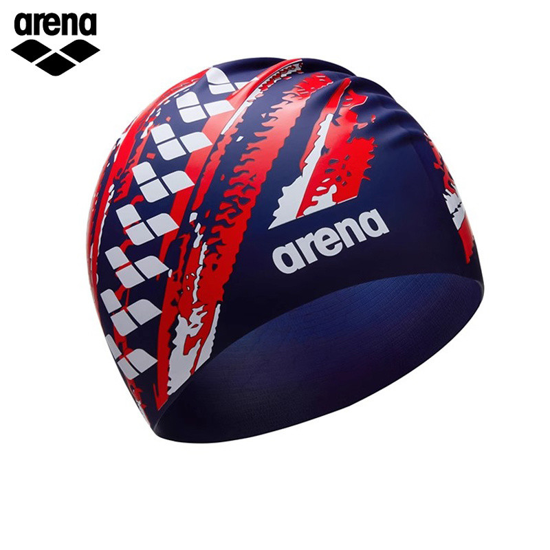 Arena Arena Arena หมวกว่ายน้ําซิลิโคนขนาดใหญ่ Unisex เส้นรอบวงศีรษะขนาดใหญ่พิเศษ PU กันน้ํา Fit หมวก